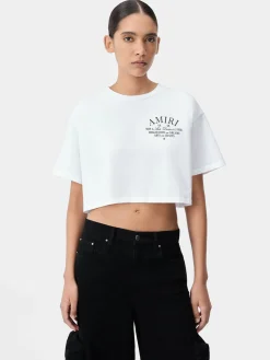 AMIRI Jersey|Tees<WOMEN'S ARTS DISTRICT CROPPED TEE White