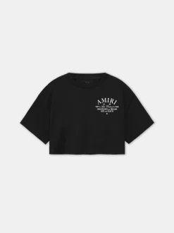 AMIRI Jersey|Tees<WOMEN'S ARTS DISTRICT CROPPED TEE BLACK