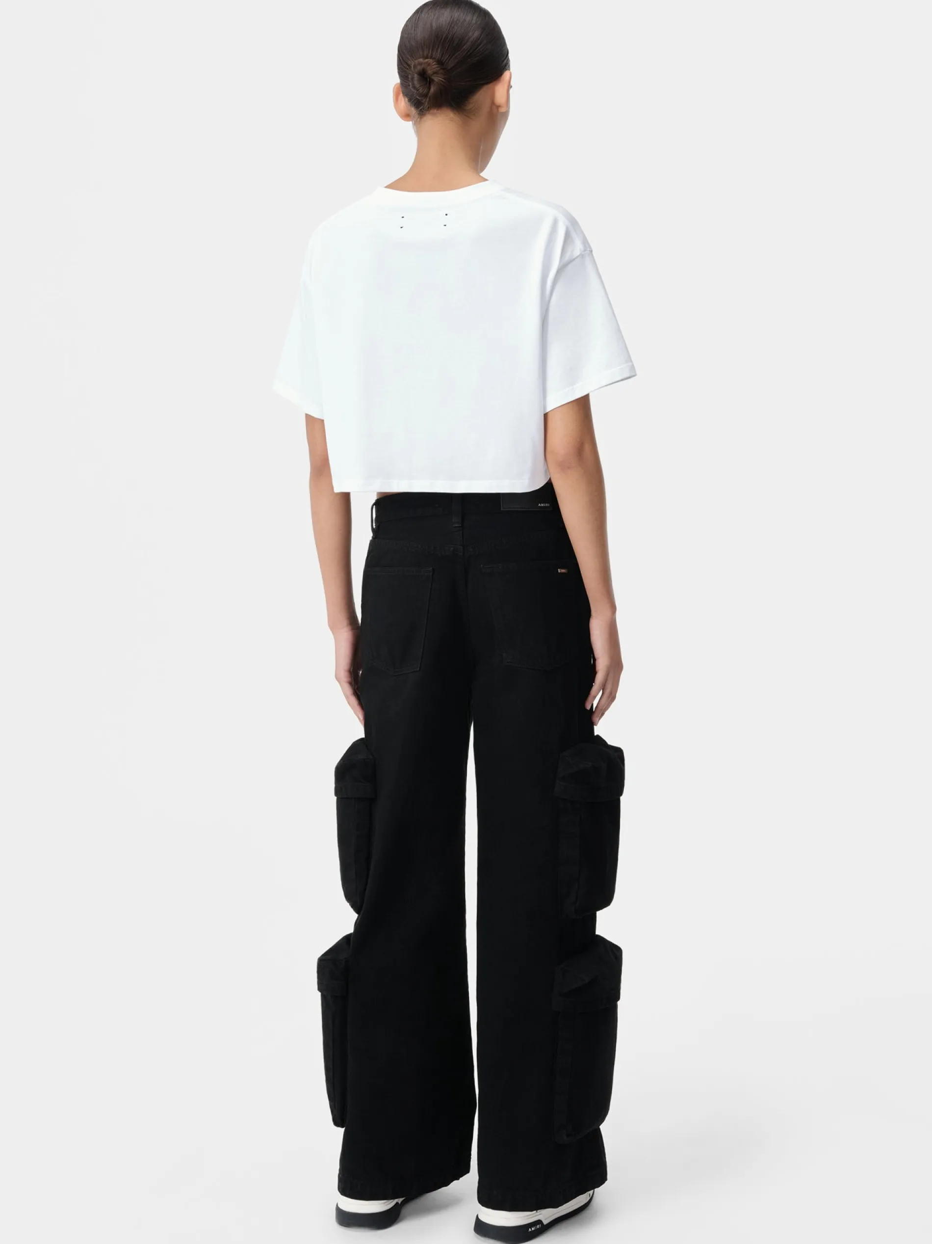 AMIRI Denim<WOMEN'S BAGGY CARGO JEAN BLACK OD