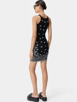 AMIRI Knitwear|Dresses<WOMEN'S BANDANA DRESS BLACK