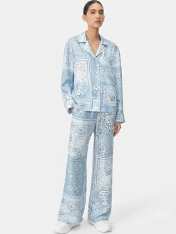 AMIRI Pants<WOMEN'S BANDANA FLORAL PJ PANT Cerulean