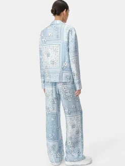 AMIRI Pants<WOMEN'S BANDANA FLORAL PJ PANT Cerulean