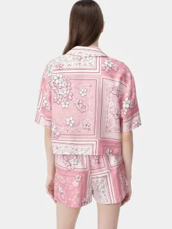 AMIRI Shirts<WOMEN'S BANDANA FLORAL SHIRT Flamingo Pink
