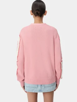 AMIRI Knitwear<WOMEN'S BONES CARDIGAN Flamingo Pink