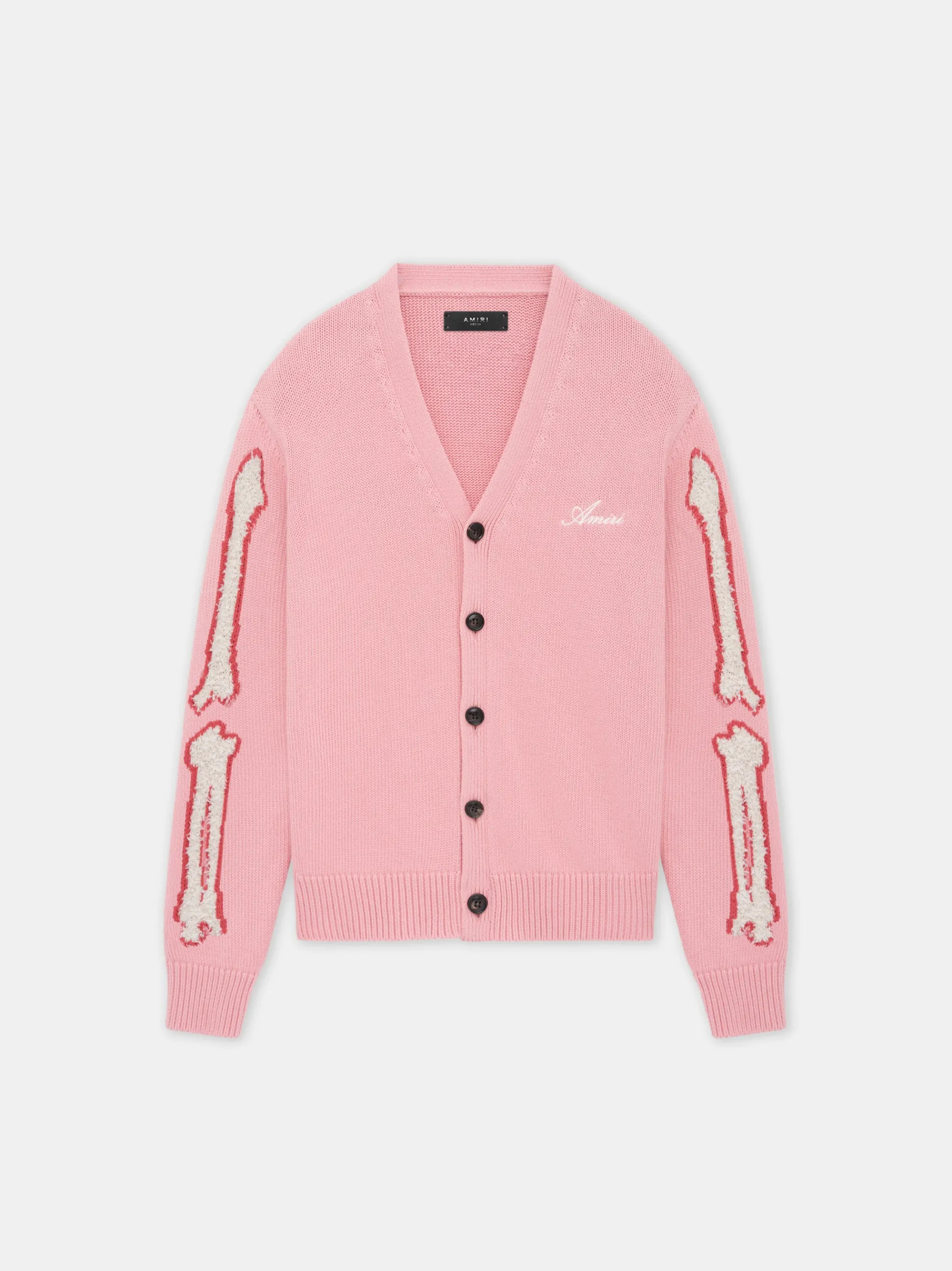 AMIRI Knitwear<WOMEN'S BONES CARDIGAN Flamingo Pink