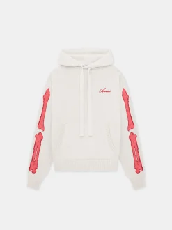 AMIRI Knitwear<WOMEN'S BONES HOODIE Alabaster