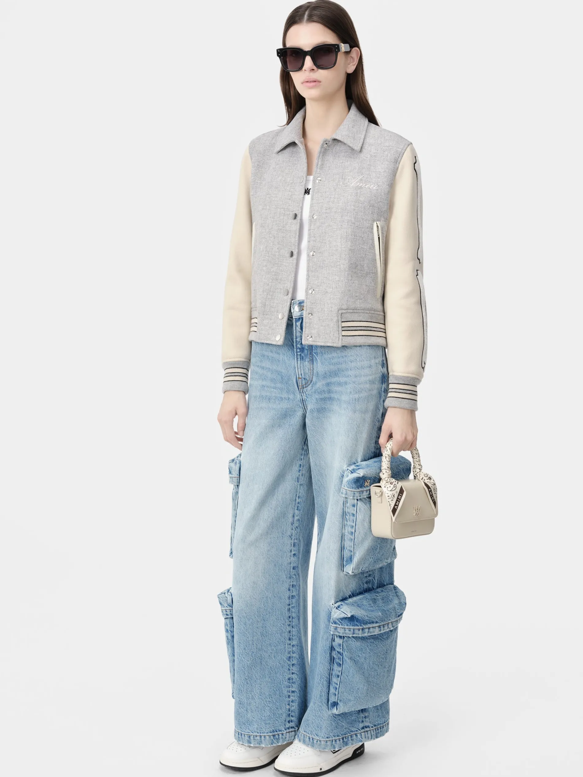 AMIRI Outerwear<WOMEN'S BONES JACKET Grey