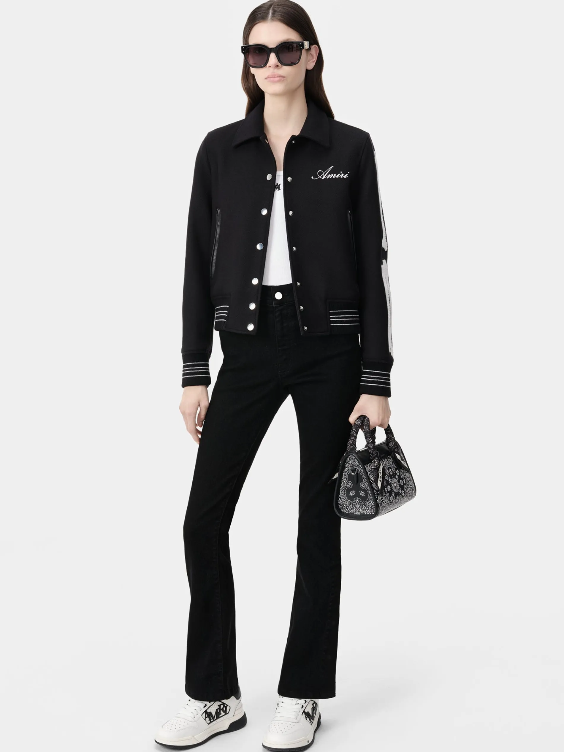 AMIRI Outerwear<WOMEN'S BONES JACKET BLACK