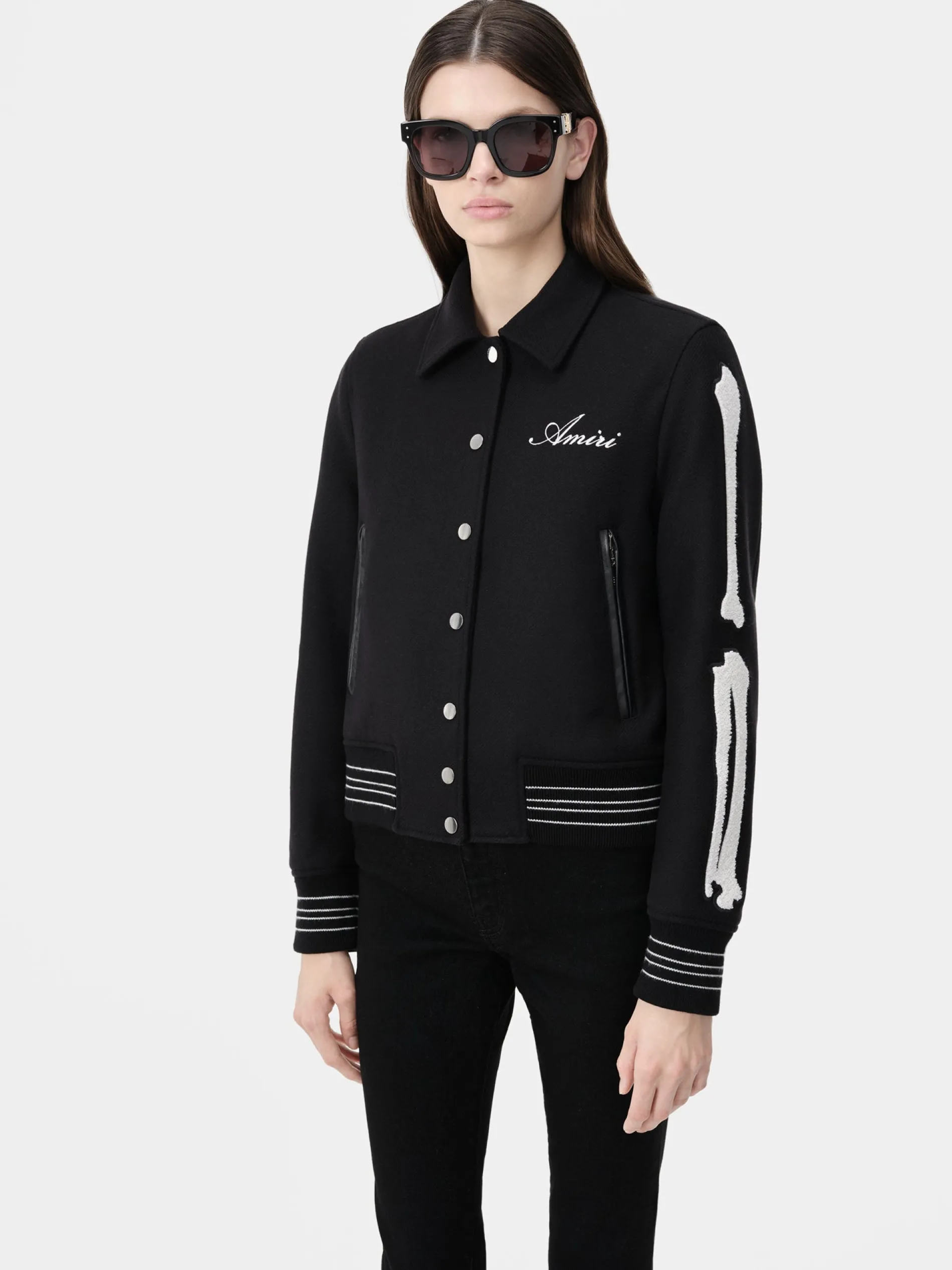 AMIRI Outerwear<WOMEN'S BONES JACKET BLACK