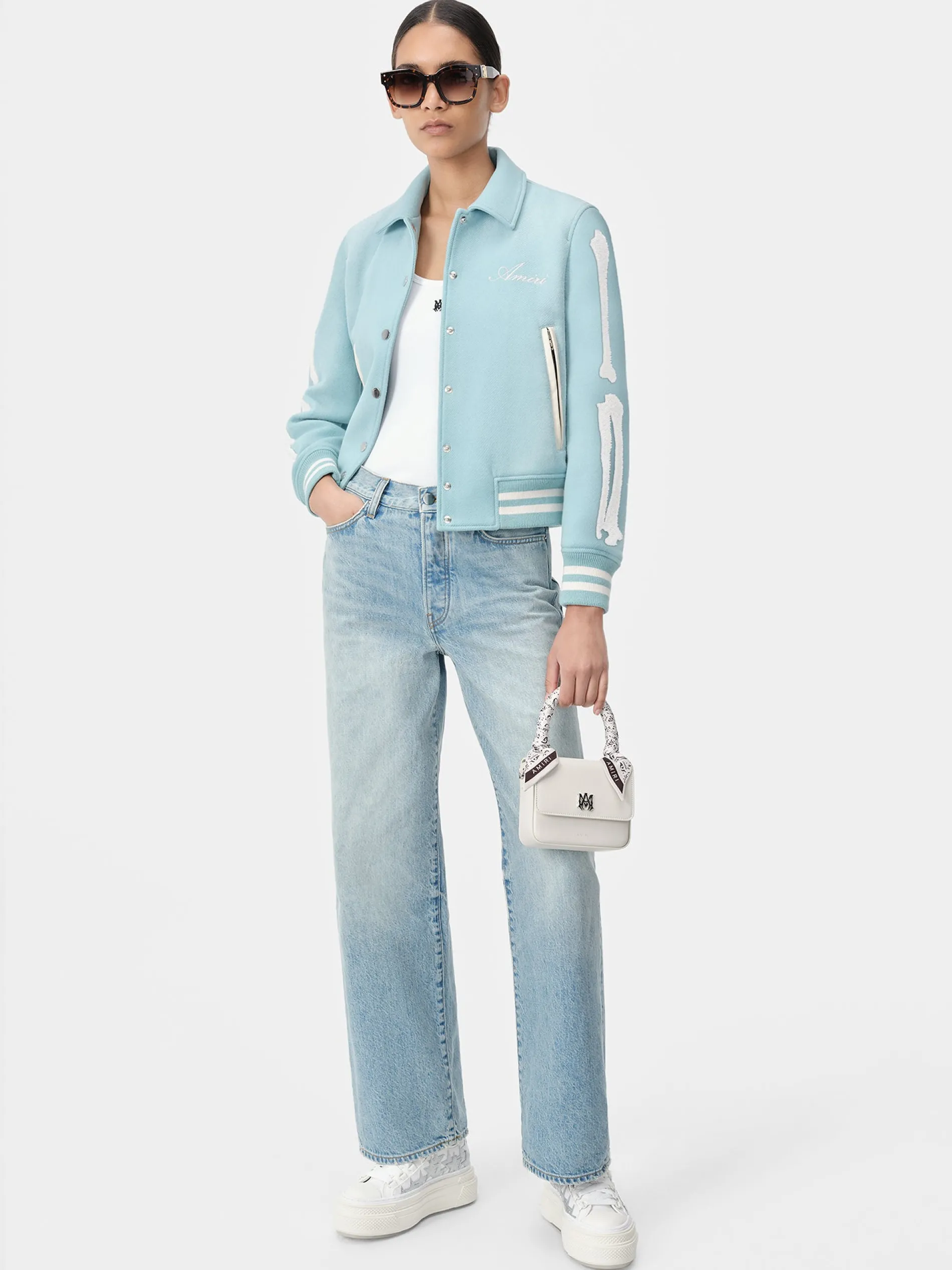 AMIRI Outerwear<WOMEN'S BONES JACKET Harbor Blue