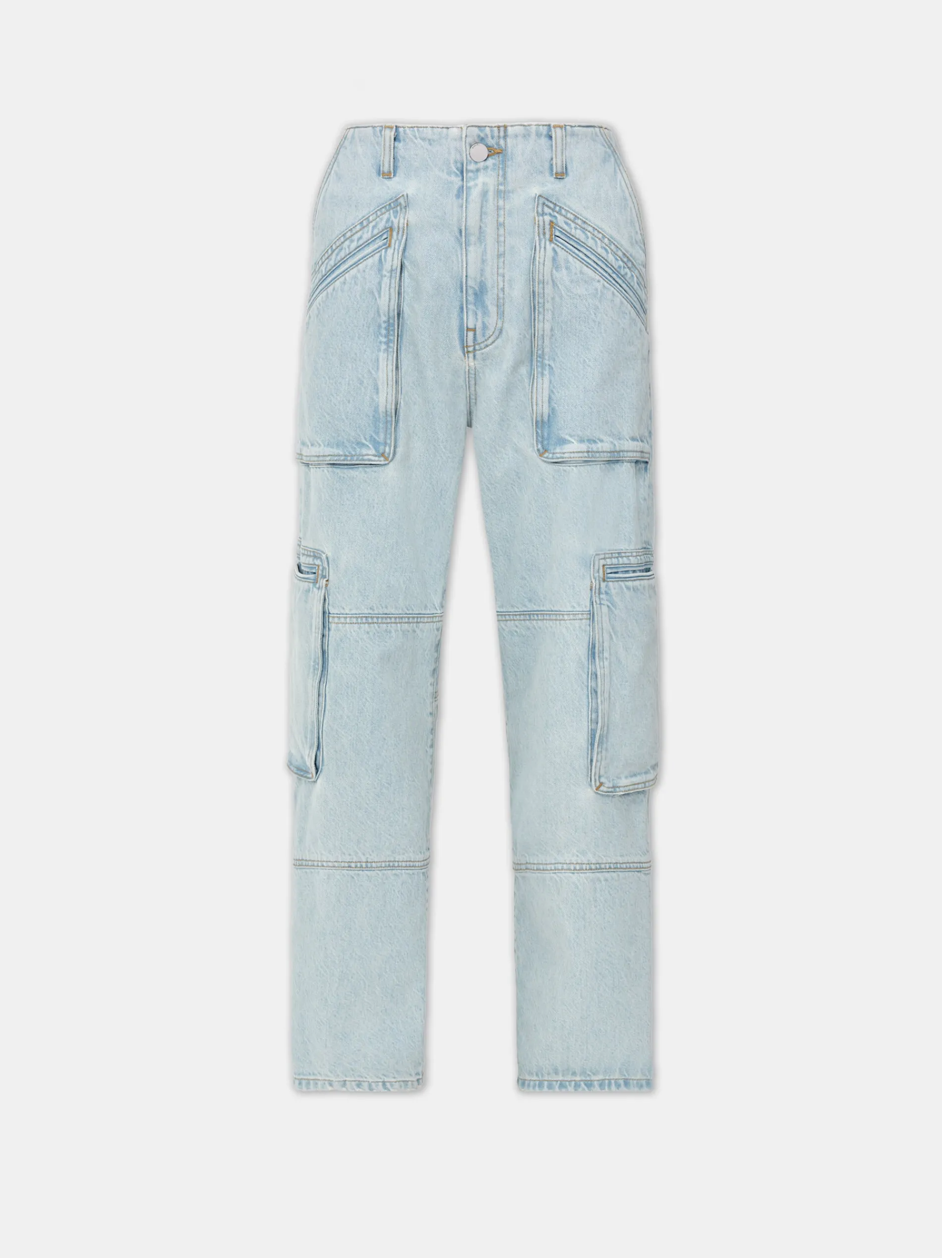 AMIRI Pants|Denim<WOMEN'S CARGO LOOSE Light Indigo
