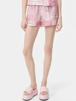 AMIRI Shorts & Sweatpants<WOMEN'S FLORAL BANDANA BOXER SHORT Flamingo Pink