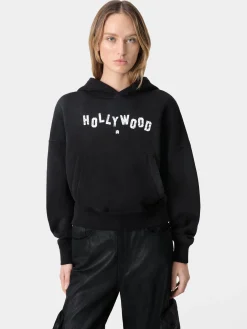 AMIRI Sweatshirts|Jersey<WOMEN'S HOLLYWOOD HOODIE FADED BLACK