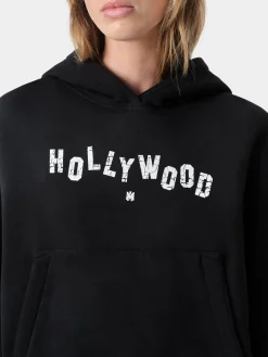 AMIRI Sweatshirts|Jersey<WOMEN'S HOLLYWOOD HOODIE FADED BLACK
