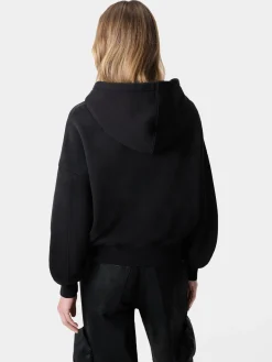 AMIRI Sweatshirts|Jersey<WOMEN'S HOLLYWOOD HOODIE FADED BLACK