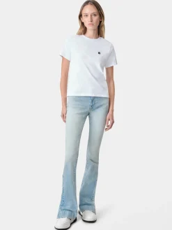 AMIRI Denim<WOMEN'S KICK FLARE Light Indigo