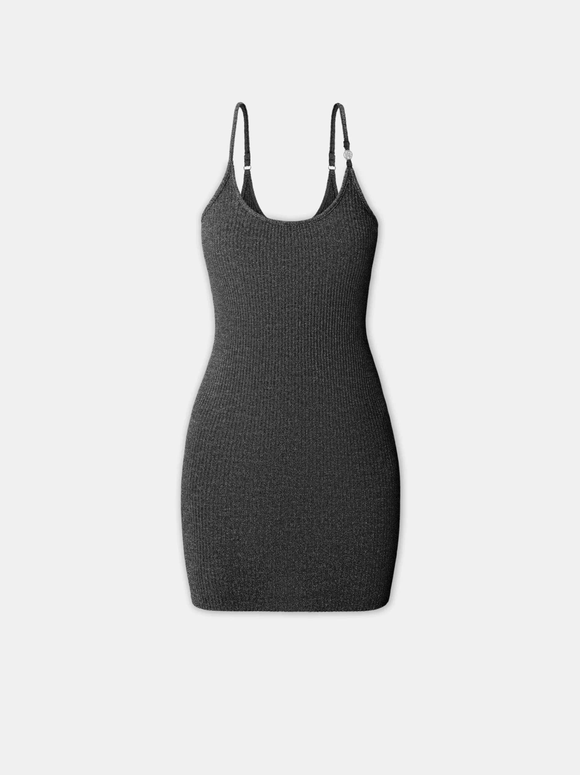 AMIRI Knitwear|Dresses<WOMEN'S LUREX MINI DRESS BLACK