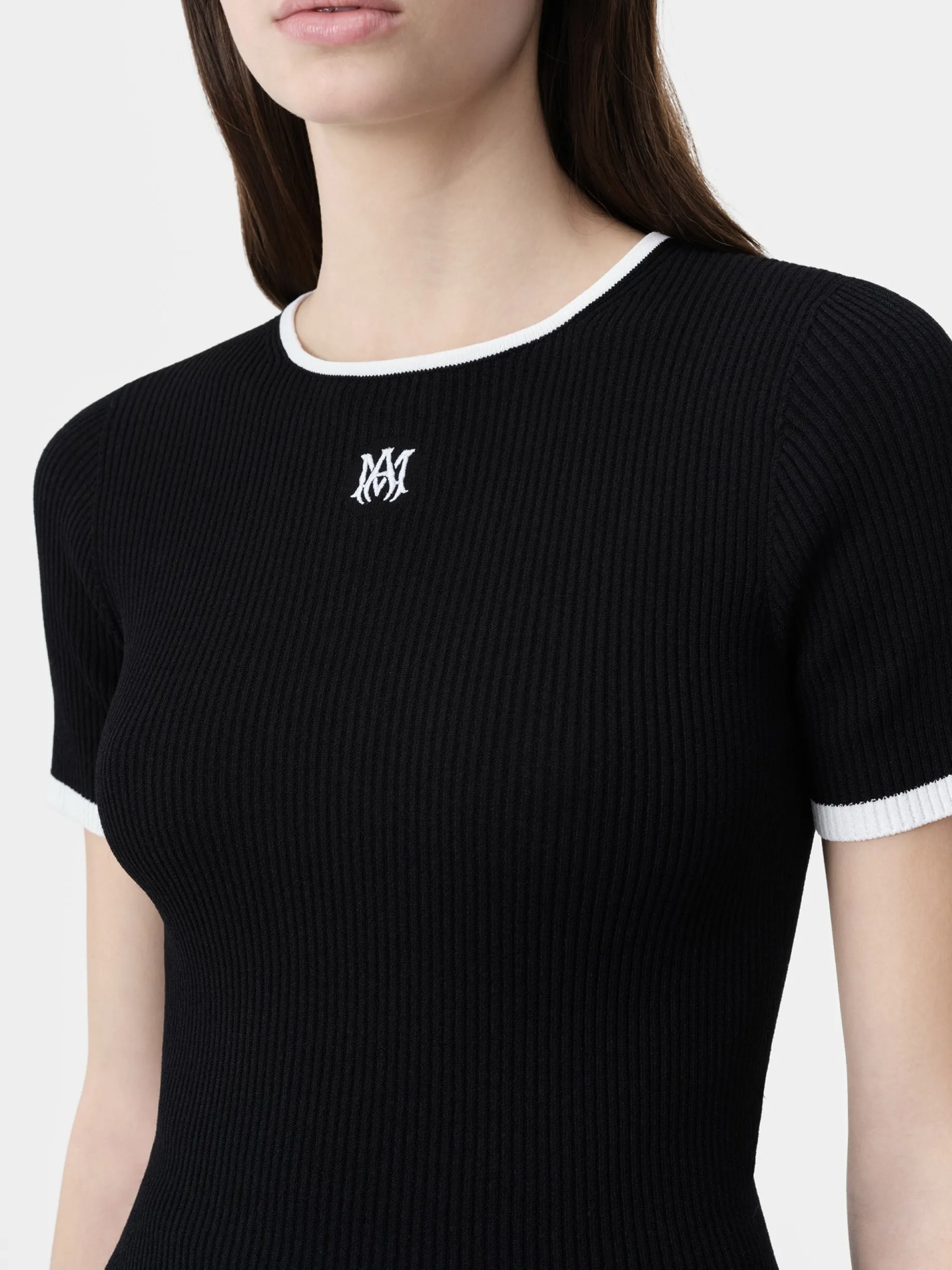 AMIRI Knitwear|Tees<WOMEN'S MA BABY TEE BLACK