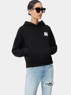 AMIRI Sweatshirts|Jersey<WOMEN'S MA CORE LOGO HOODIE BLACK