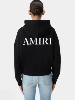 AMIRI Sweatshirts|Jersey<WOMEN'S MA CORE LOGO HOODIE BLACK