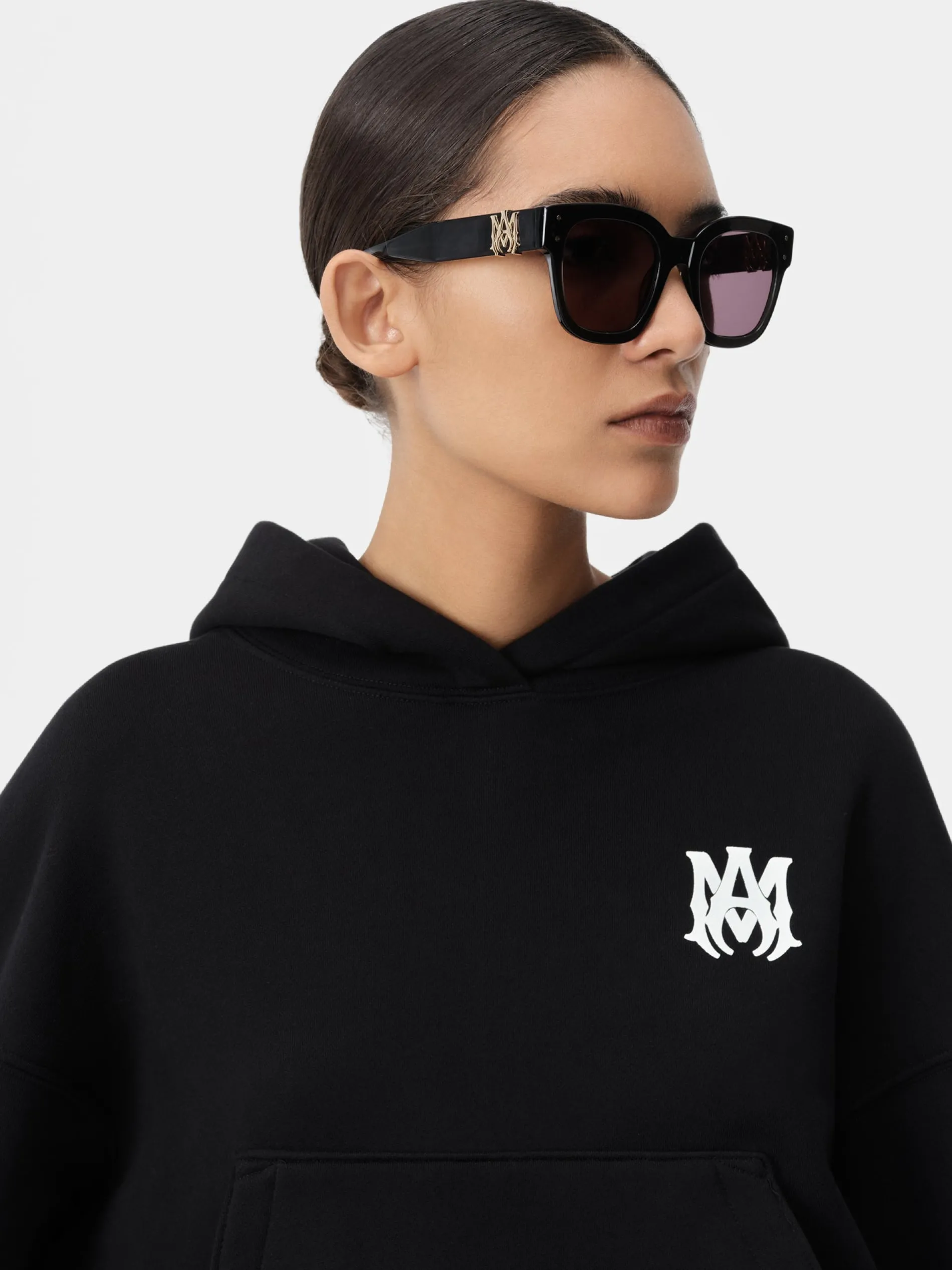 AMIRI Sweatshirts|Jersey<WOMEN'S MA CORE LOGO HOODIE BLACK