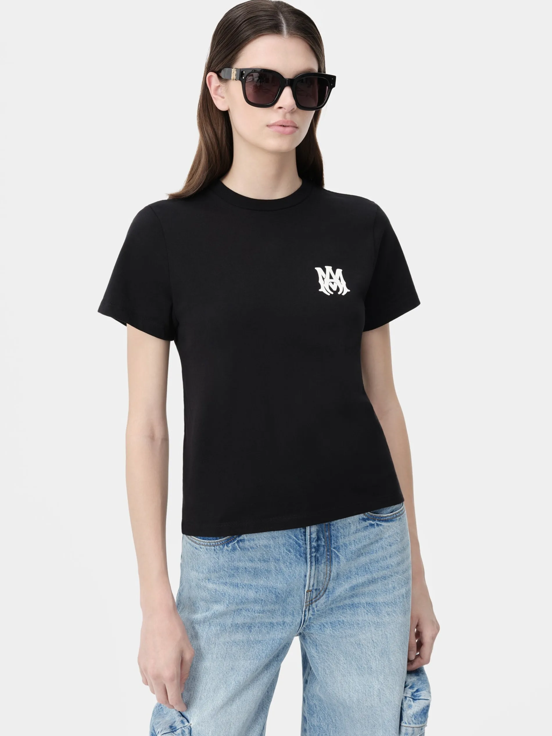 AMIRI Jersey|Tees<WOMEN'S MA CORE LOGO TEE BLACK