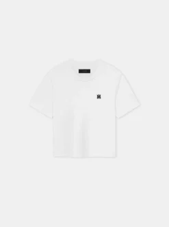AMIRI Jersey|Tees<WOMEN'S MA EMBROIDERED BABY TEE White