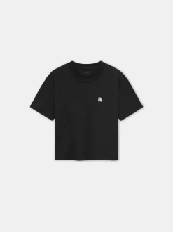 AMIRI Jersey|Tees<WOMEN'S MA EMBROIDERED BABY TEE BLACK
