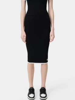 AMIRI Knitwear<WOMEN'S MA MIDI SKIRT BLACK