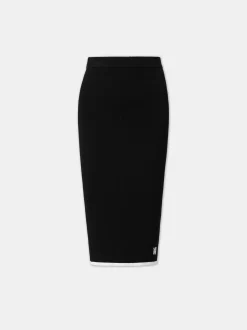 AMIRI Knitwear<WOMEN'S MA MIDI SKIRT BLACK