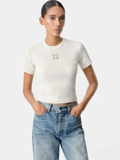 AMIRI Jersey|Tees<WOMEN'S MA QUAD BABY TEE Alabaster