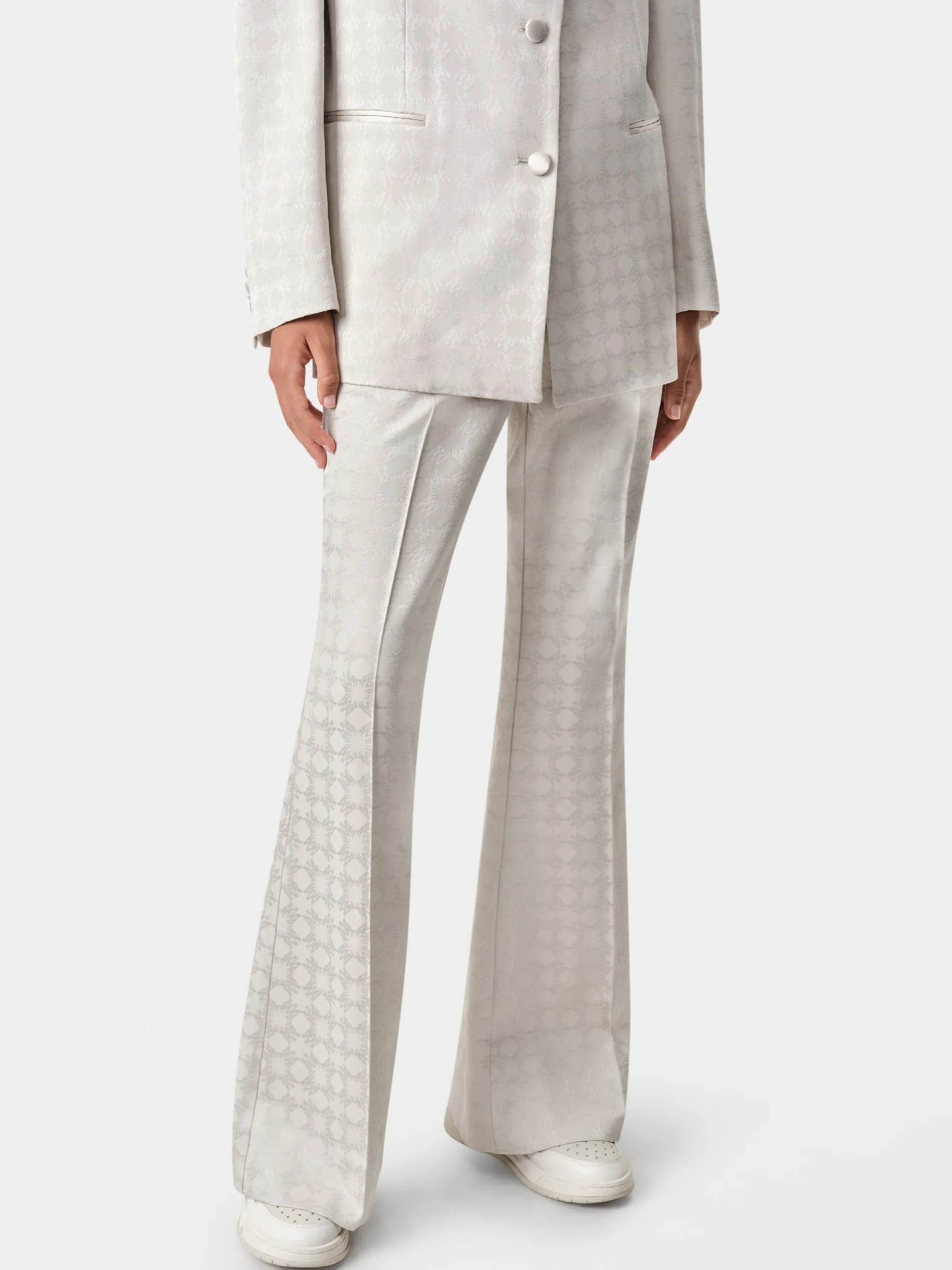 AMIRI Pants<WOMEN'S MA QUAD KICK FLARE Alabaster