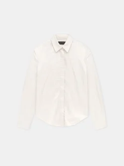 AMIRI Shirts<WOMEN'S MA QUAD LONG SLEEVE SHIRT Alabaster
