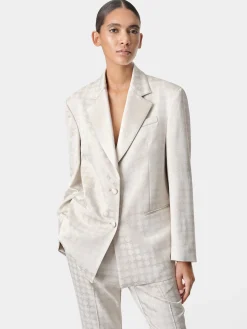 AMIRI Outerwear<WOMEN'S MA QUAD OVERSIZED BLAZER Alabaster