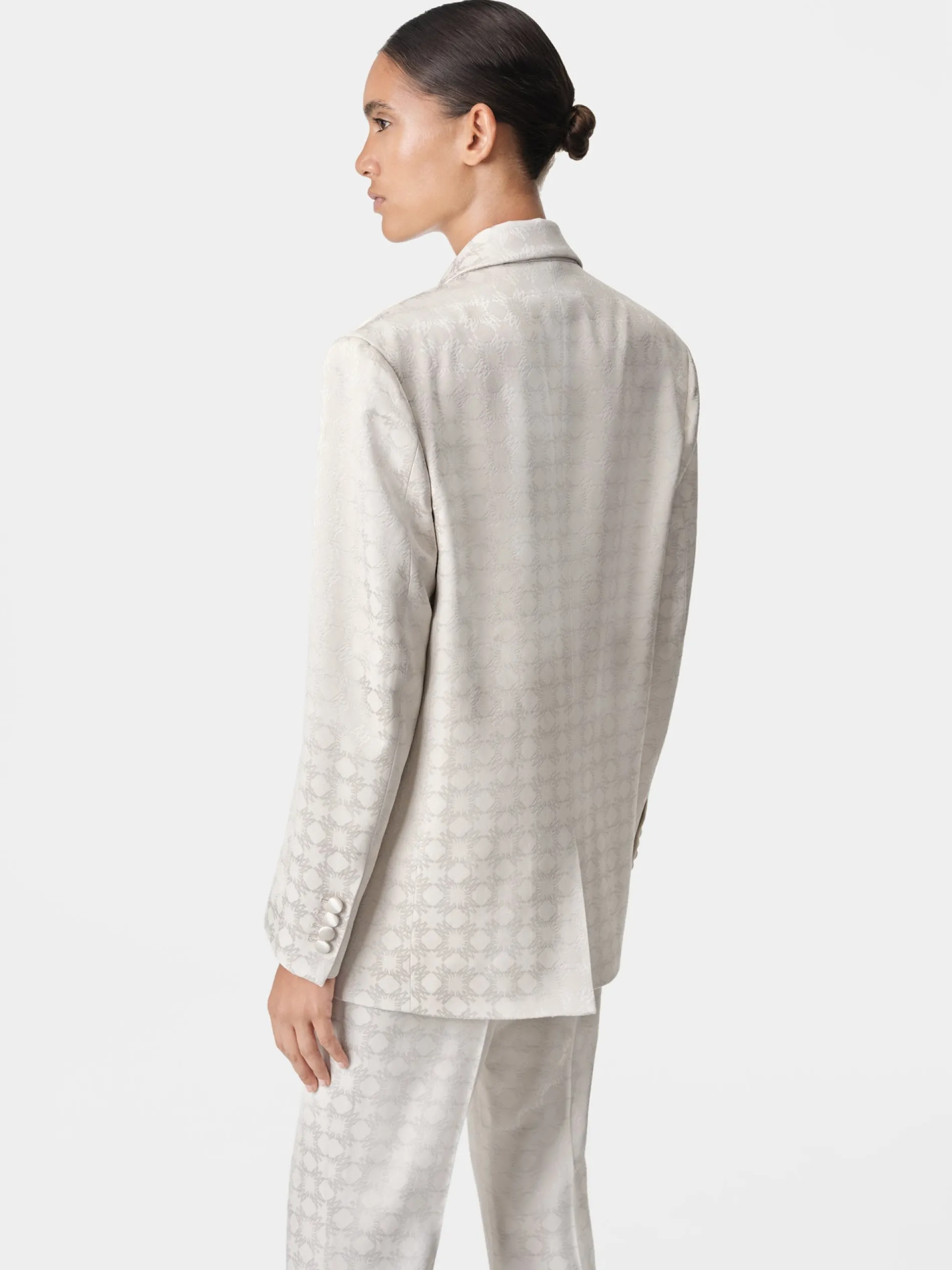 AMIRI Outerwear<WOMEN'S MA QUAD OVERSIZED BLAZER Alabaster