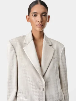 AMIRI Outerwear<WOMEN'S MA QUAD OVERSIZED BLAZER Alabaster