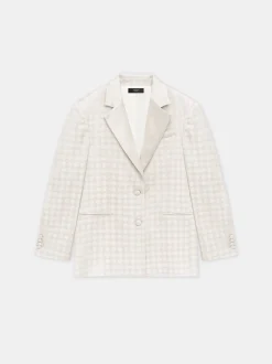 AMIRI Outerwear<WOMEN'S MA QUAD OVERSIZED BLAZER Alabaster