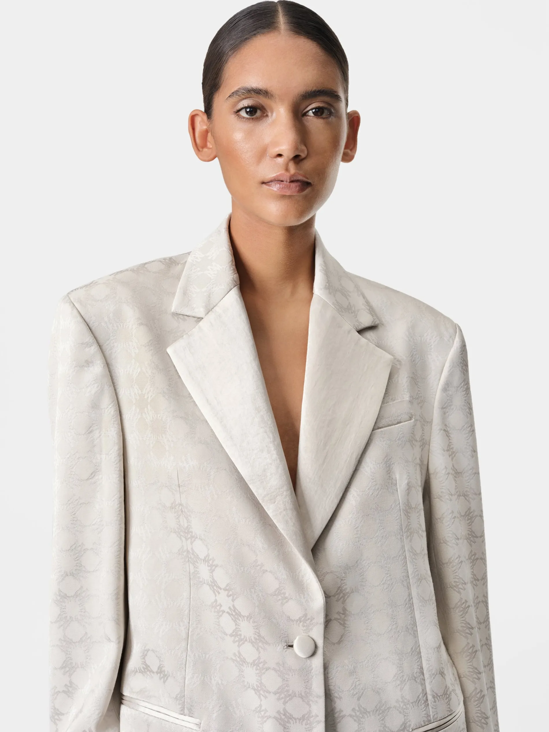 AMIRI Outerwear<WOMEN'S MA QUAD OVERSIZED BLAZER Alabaster