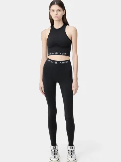 AMIRI Activewear<WOMEN'S MA RIBBED SEAMLESS LEGGING BLACK