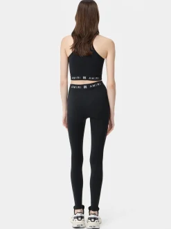 AMIRI Activewear<WOMEN'S MA RIBBED SEAMLESS LEGGING BLACK