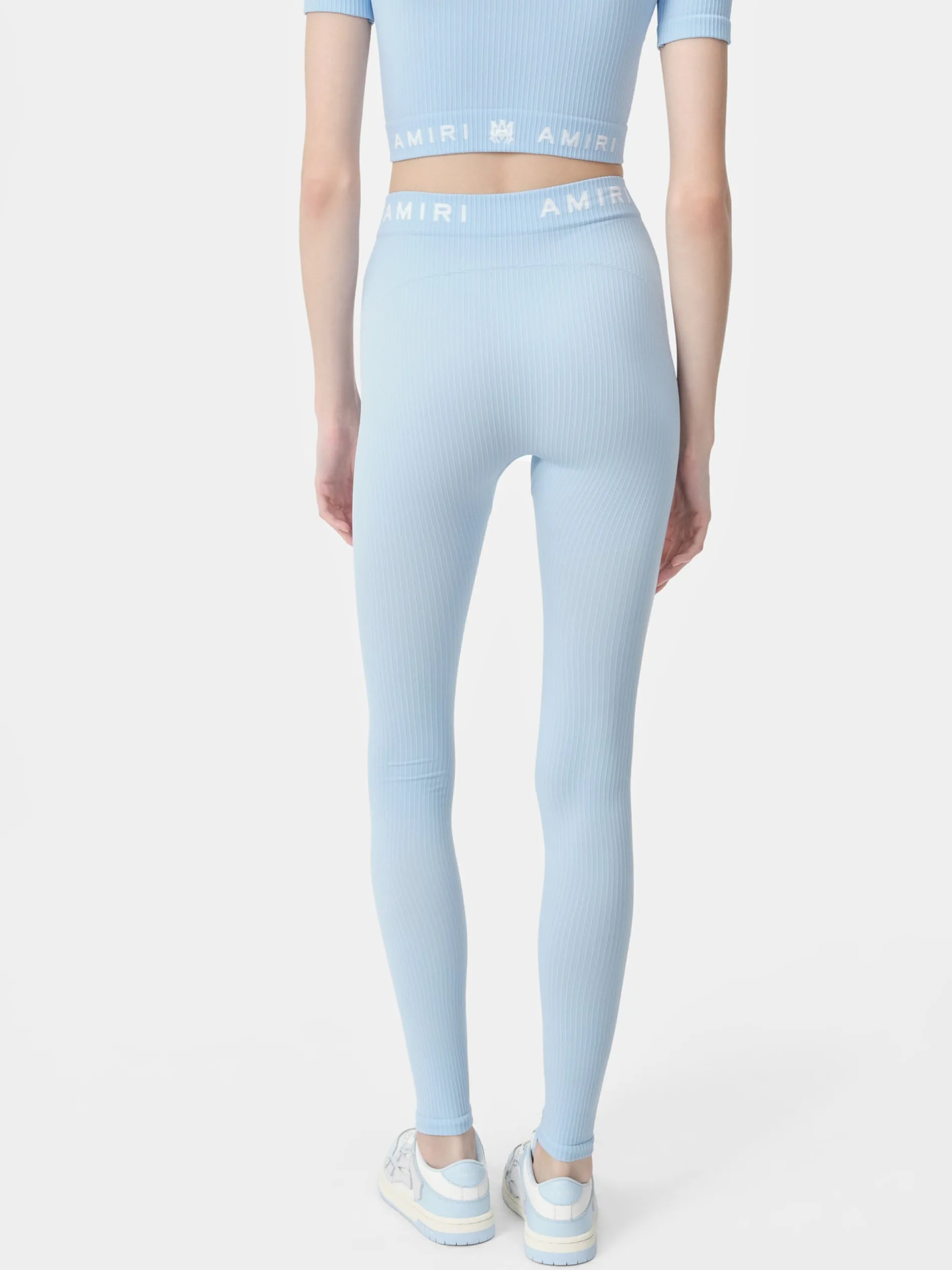 AMIRI Activewear<WOMEN'S MA RIBBED SEAMLESS LEGGING Cerulean