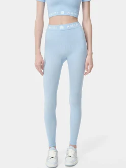 AMIRI Activewear<WOMEN'S MA RIBBED SEAMLESS LEGGING Cerulean
