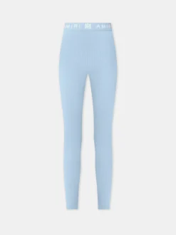 AMIRI Activewear<WOMEN'S MA RIBBED SEAMLESS LEGGING Cerulean