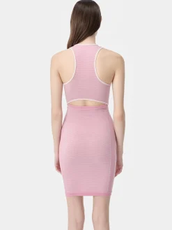 AMIRI Activewear|Dresses<WOMEN'S MA SEAMLESS CUT-OUT MINI DRESS Flamingo Pink