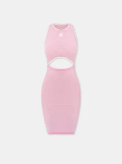 AMIRI Activewear|Dresses<WOMEN'S MA SEAMLESS CUT-OUT MINI DRESS Flamingo Pink
