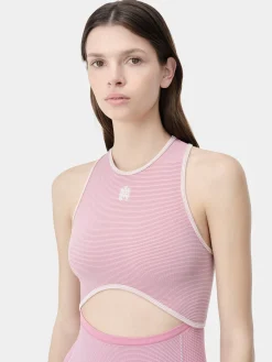 AMIRI Activewear|Dresses<WOMEN'S MA SEAMLESS CUT-OUT MINI DRESS Flamingo Pink