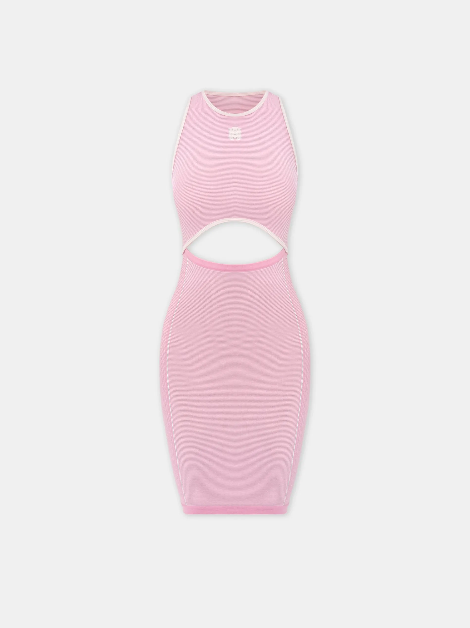 AMIRI Activewear|Dresses<WOMEN'S MA SEAMLESS CUT-OUT MINI DRESS Flamingo Pink
