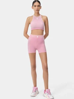 AMIRI Activewear<WOMEN'S MA SEAMLESS RACERBACK BRA Flamingo Pink