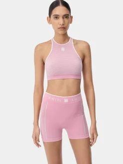 AMIRI Activewear<WOMEN'S MA SEAMLESS RACERBACK BRA Flamingo Pink
