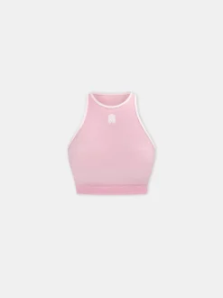 AMIRI Activewear<WOMEN'S MA SEAMLESS RACERBACK BRA Flamingo Pink